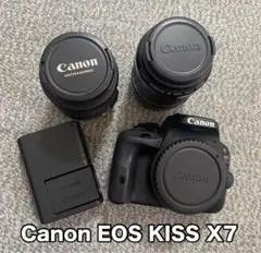 ❤即購入1000円OFF❤Canon Kiss X7 広角 望遠 レンズ3本付き キヤノン Canon EOS kiss X7 レンズキット ホワイト SDカード