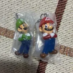 スーパーマリオ めじるしアクセサリー マリオ ルイージ　ガチャガチャ　セット