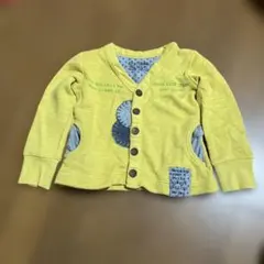 イエロー ボタン付きカーディガン 100サイズ　値下げ！