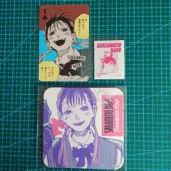 サカモトデイズ展 トランプ ベローズステッカー コースター 虎丸尚