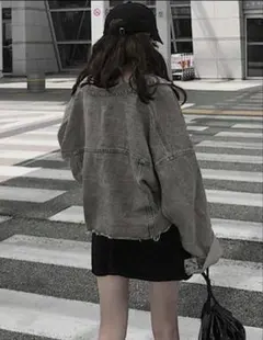 SHEIN デニムジャケット グレー
