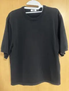UNIQLO U 半袖ニット　ブラック Lサイズのサムネイル
