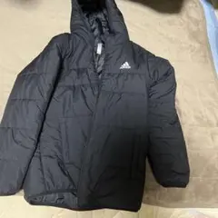 adidas フード付きダウンコート 黒