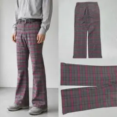 00s Oakley タータンチェック フレアパンツ スラックス W31 L30のサムネイル
