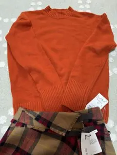 Uby Spickand spanオレンジ ニットセーター 長袖 新品タグ付き