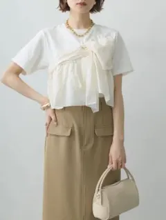 Lumier同型 ナイロンドッキングツイストTEE Tシャツ ルミエール同型のサムネイル