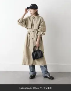 スタンドカラー＆ステンカラー2way ロングコート Ｍサイズ トレンチコート