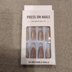 プレスオンネイル 24個入り ナチュラルカラー