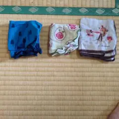 BURBERRY ハンカチ 花柄タオルハンカチ 3枚セット まとめ売り