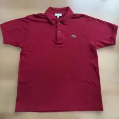 LACOSTE ラコステ レッド RED ポロシャツ フレラコ ワッペン ゴルフ 
