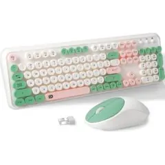 新品⭐️HUO JI ワイヤレス キーボード マウスセット 英語配列 フルサイズ