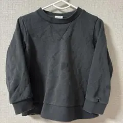 チルドレン通信chil2/110cm/ブラック/黒/ダークグレー/長袖トレーナー