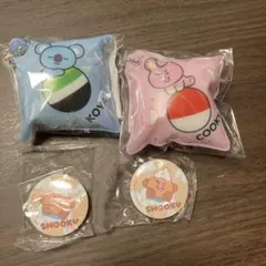 くら寿司 BT21 クッションチャーム & 缶バッジ　KOYA COOKY