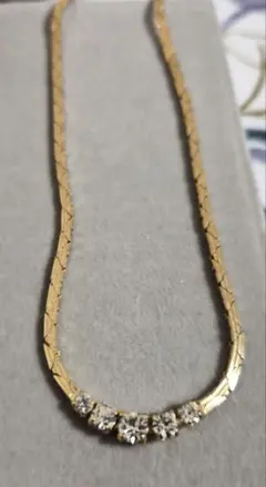 金メッキクリスタルネックレス 約45cm