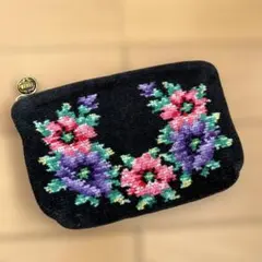 FEILER 花柄ポーチ 黒