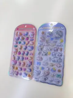 【正規】コットンパフィーシール シナモン　キティ　サンリオ　2点セット