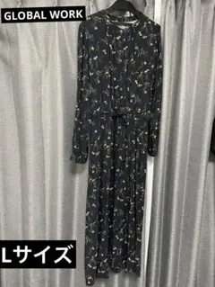 GLOBAL WORK さらさらリラックスワンピース　花柄