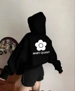 新品MARY QUANT ブラックパーカー XL