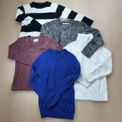 メンズ ニット セーター 5点まとめ売り M L