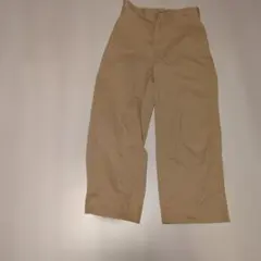 GAP ハイライズ ワイドレッグ クロップドパンツ ベージュ