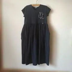 JENNI love ブラック 半袖ワンピース