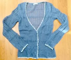 IENA イエナ　モヘヤニットカーディガン　透かし編み