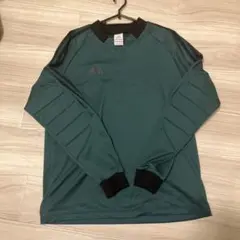 adidas ダークグリーン 長袖ジャージ　Vネック
