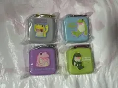 新品未使用4種セットおとぼけケロピョンカラビナシリコンミニポーチタイトー限定１７