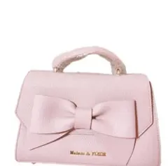 メゾンドフルール ピンク リボンカブセバッグ　ハンドバッグ　ショルダーバッグ