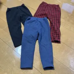 ユニクロ 裏起毛ズボン　90 3着