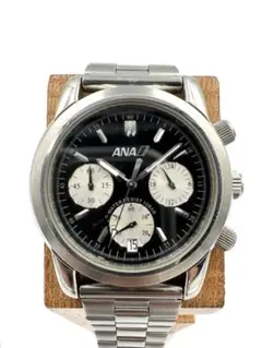 ANA 全日空 SEIKO パイロット クロノグラフ ブラック 腕時計 Yahoo!オークション -「時計 全日空」(その他) (セイコー)の落札
