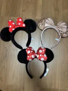 ミニー　カチューシャ3点セット