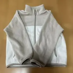 ユニクロ　キッズ　フリースジャケット　ベージュ　120サイズ