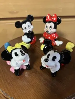 東京ディズニーランド　ミッキーマウス＆ミニーマウス　陶器製　4点おまとめ売り