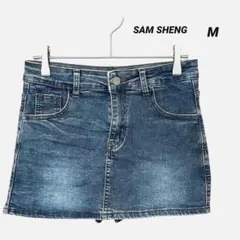 SAN SHENG デニムスカパン ミニスカート M ブルー Y2K 韓国系