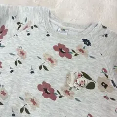 花柄トレーナー　裏起毛生地