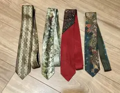 ネクタイ　まとめ売り　4本セット　レトロ　昭和　ヴィンテージ　オシャレ　スーツ