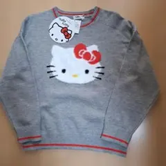 Hello Kitty 長袖ニットトップス グレー
