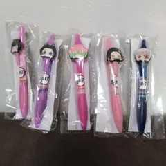 鬼滅の刃　ラバーマスコット付きペン　5本セット