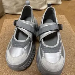 JEANASIS asymmetry sneakers 厚底 シルバー　サイズL