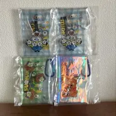 ミニオンズ ボブ&ティム カラビナ付きクリアマルチケース 4個セット