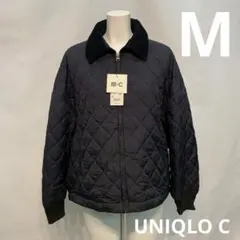 新品　ユニクロC　ウォームパテッドブルゾン　キルティング　黒　M