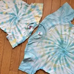 タイダイ Tシャツ 親子ペア（大人M・子供110）