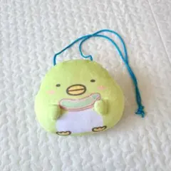 ②【美品】すみっコぐらし ぺんぎん？ ネックポーチ ポシェット ぬいぐるみ
