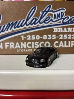 ブラックスポーツカー ミニカー 1/64 ローダウン改