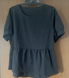 ペプラムトップス 半袖