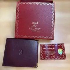 Must de Cartier 二つ折り財布 ボルドーのサムネイル