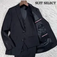 【ウォッシャブル】スーツセレクト スリーピーススーツ ブラック Y4 美品 ウォッシャブル】スーツセレクト スリーピーススーツ ブラック Y4 美品