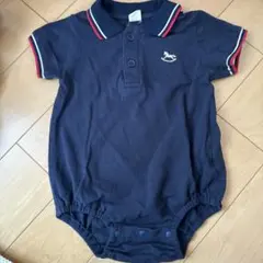 Cottoli ネイビー ポロロンパース