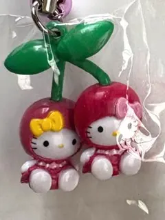 【ご当地キティ】根付けストラップ 山形限定ハローキティ さくらんぼストラップ